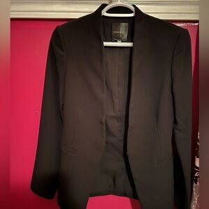 Black collarless blazer, size XXS